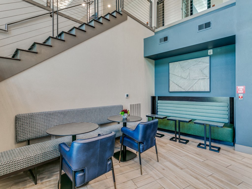 Two-story resident lounge